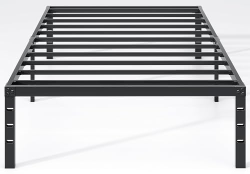 NEW JETO Metal Bed Frame,Twin Size Bed Frame with Storage Space,Heavy — Our recommended pick for most buyers