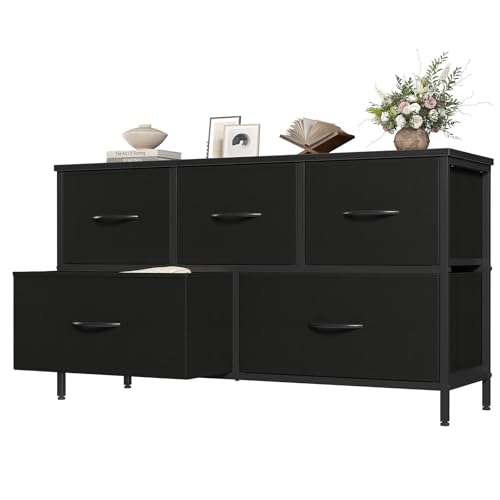 OLIXIS OLIXIS 5 Drawer Black Dresser for Bedroom, Closet Chest Organiz — Key specifications at a glance