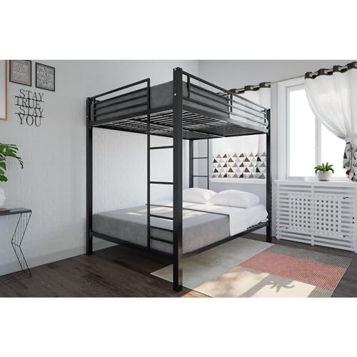 DHP DHP Full Over Full Metal Bunk Bed, Black, Space-Saving Kids Furnit — Controls and everyday operation