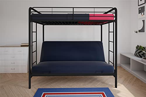 DHP DHP Twin-Over-Futon Convertible Couch and Bed with Metal Frame, La — Design and materials in detail