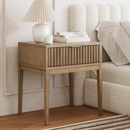 Nathan James Nathan James Boho Jasper Wood Nightstand with Drawer, Flu — Key features at a glance