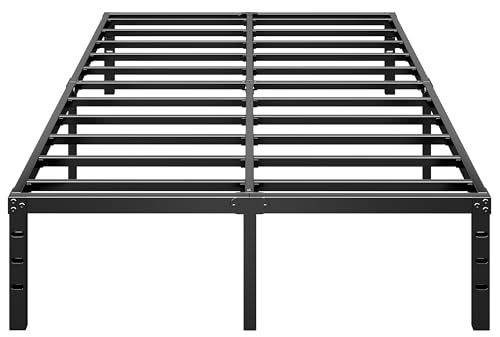 HLIPHA Metal Platform Bed Frame 14 Inch Tall,No Box Spring Needed,Full Size Bed with Heavy Duty Strong Support Slats,Easy to Assemble,Black