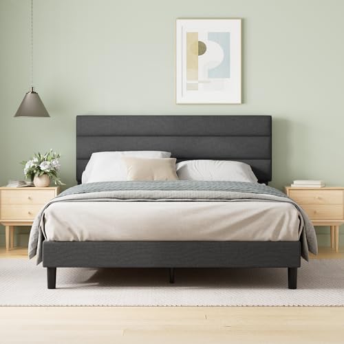 Zinus Zinus Piper Upholstered Platform Bed with Paneled Headboard, Que — Key features at a glance