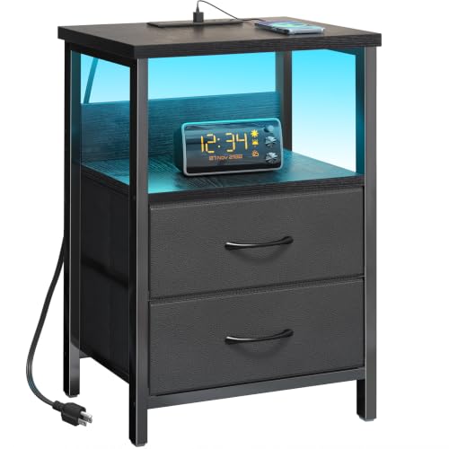 Fixwal Fixwal Night Stand with Charging Station (2 AC Outlets & 2 U-S- — Our recommended pick for most buyers