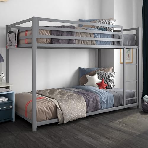 DHP DHP Miles Low Metal Bunk Bed Frame for Kids, With Built-in Ladder, — Key specifications at a glance