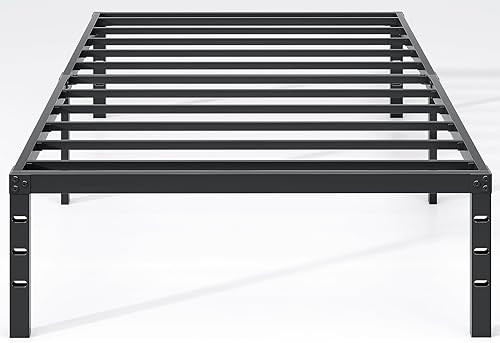 NEW JETO Metal Bed Frame,Twin Size Bed Frame with Storage Space,Heavy — Build quality and design details up close