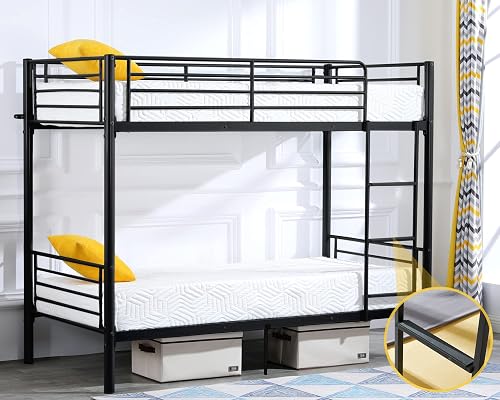Bonnlo Bunk Bed Twin Over Twin for Kids/Teens/Adults Heavy Duty 2 Deck — Build quality and design details up close