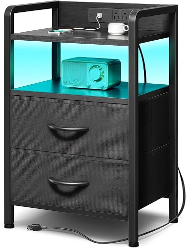 Lazzanto Night Stand Bedside Charger Bedroom - Nightstand with Chargin — Manufacturer product photo — best nightstands under $200