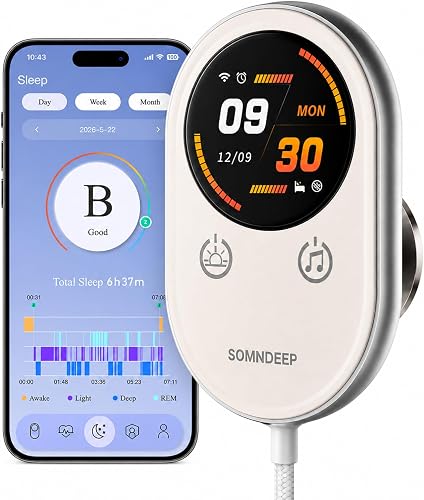 SOMNDEEP Contactless Smart Sleep Tracker, Bedside Sleep Monitor Wellne — Build quality and design details up close