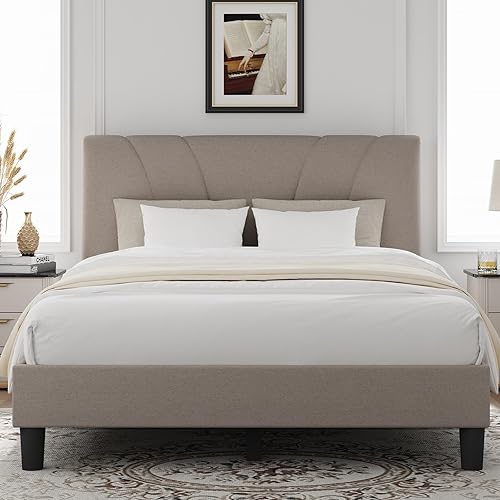 Novilla Queen Bed Frame with Headboard, Bed Frame Queen Size with Wood — Our recommended configuration for best results