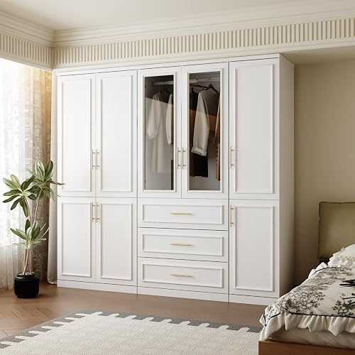 FUFU&GAGA Wardrobe Closet Collection with Doors, Modern White Bedroom — Side-by-side comparison of top picks in this category