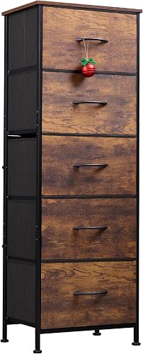 WLIVE Fabric Dresser for Bedroom, 5-Drawer Tall Dressers, Storage Orga — Key features at a glance