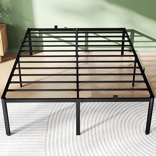 Cozy City Queen Size Bed Frame, 14 Inch Heavy Duty Metal Platform Bed — Build quality and design details up close