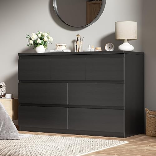 Jocoevol Modern Black 7 Drawer Dresser for Bedroom, Simply Chest of Dr — Real-world performance testing in action