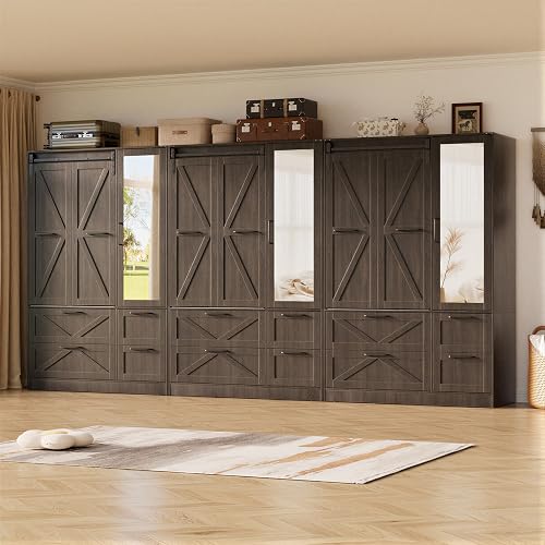 PAKASEPT Armoire Wardrobe Closet with w/Folding Sliding Barn Door, Bed — Real-world performance testing in action