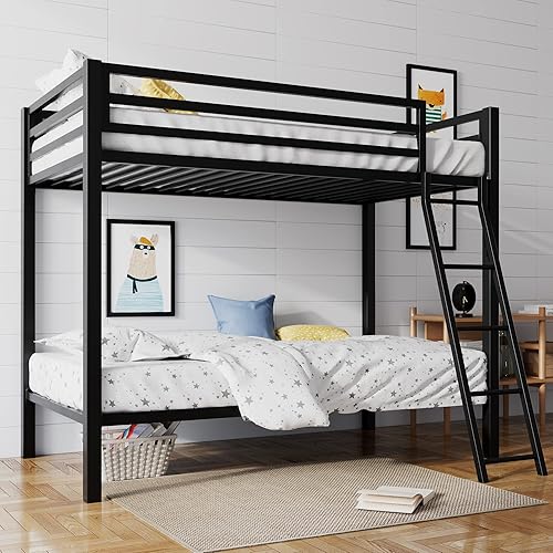 SHA CERLIN Loft Bunk Bed Twin Over Twin Size with Ladder and Guardrail — Real-world performance testing in action