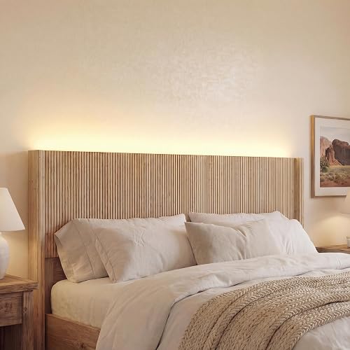 BONITURE Queen Size Headboard Only, Modern Fluted Wall-Mounted Head Bo — Build quality and design details up close