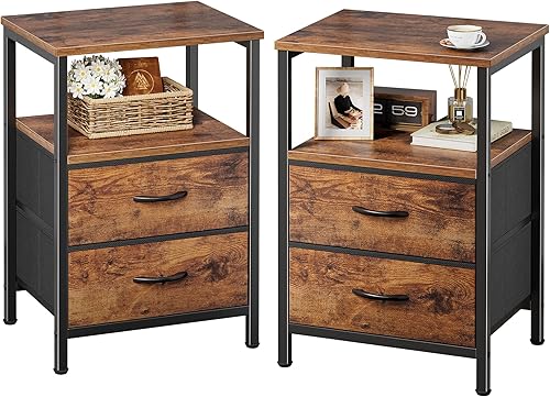 Huuger Night Stand Set 2, Nightstand with 2 Drawers, Bed Side Table wi — Side-by-side comparison of top picks in this category