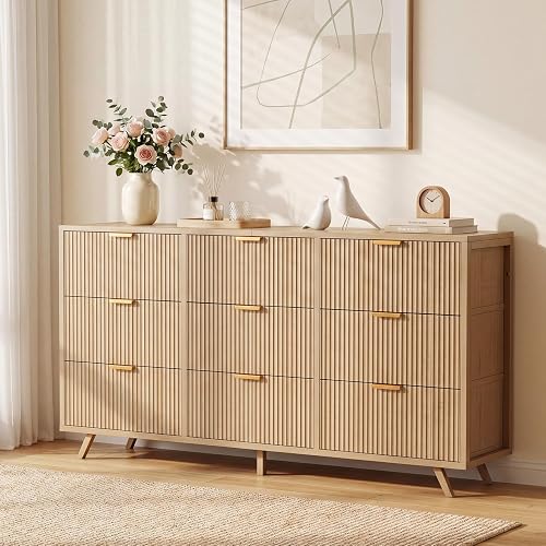 DUMOS Fabric Fluted Dresser,Chest of 9 Fabric Drawers for Bedroom, Lar — Side-by-side comparison of top picks in this category