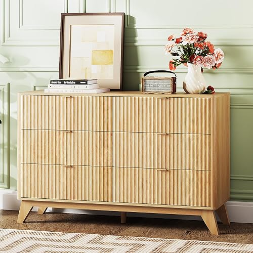 VINGLI Fluted Dresser for Bedroom, 6 Drawer Dresser w/Rounded Edges, M — Side-by-side comparison of top picks in this category